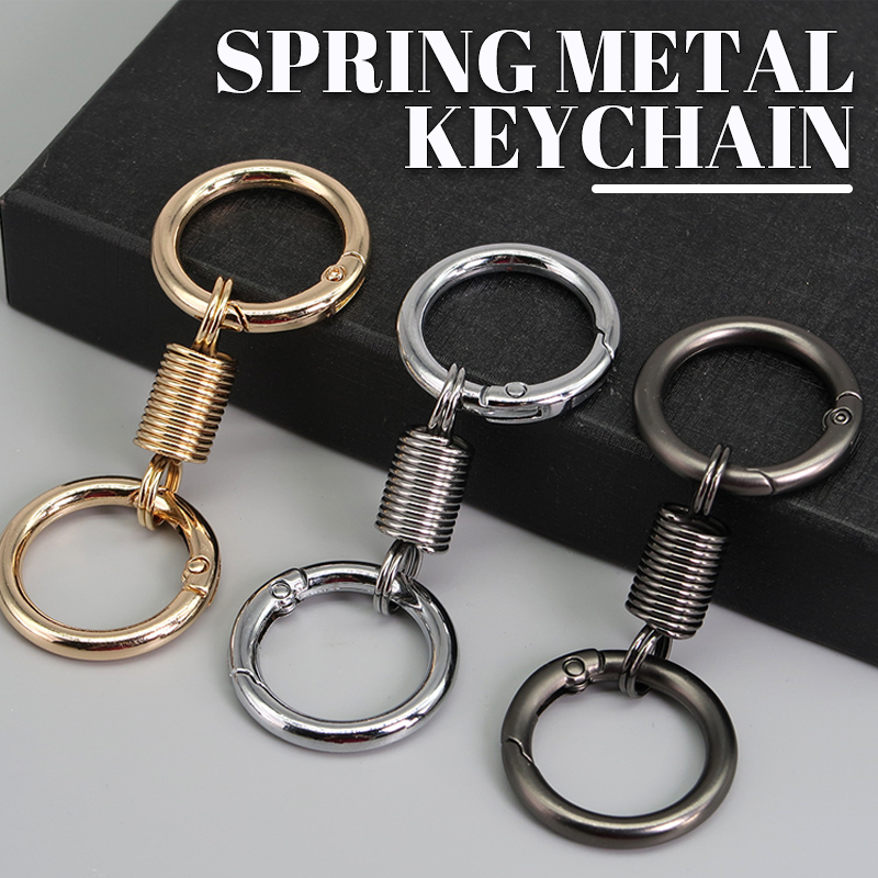 (🔥2025Last Day Promotion - 49% off)Nordic Retro Spring Double Ring Keychain