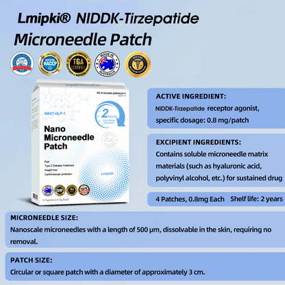 【Last Day Promotion 60% OFF🇦🇺】Lmipki® NIDDK-Tirzepatide Nano Microneedle Patch ✅（Zero Pain, 24/7 Release | Lose 20 kg FAST | 90% Sugar Drop | ）Get results in 7 days⚡